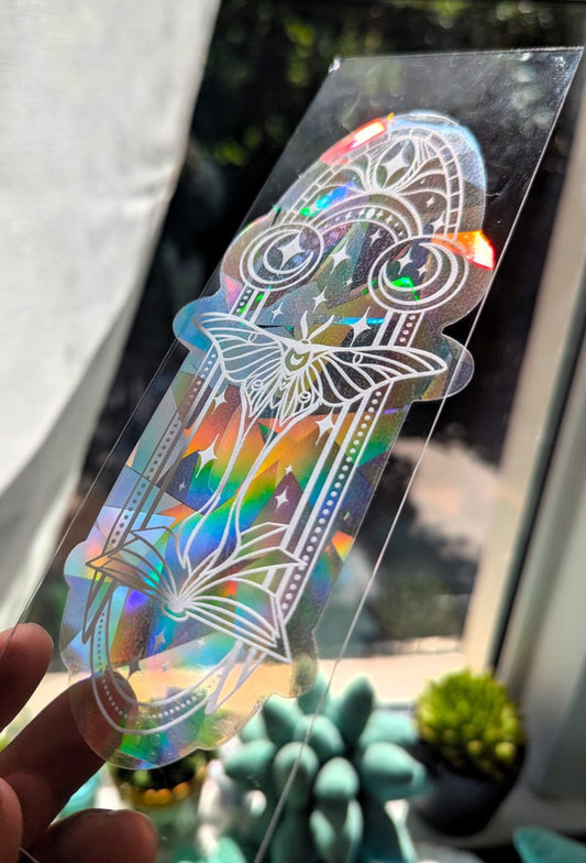 luna moth suncatcher sticker