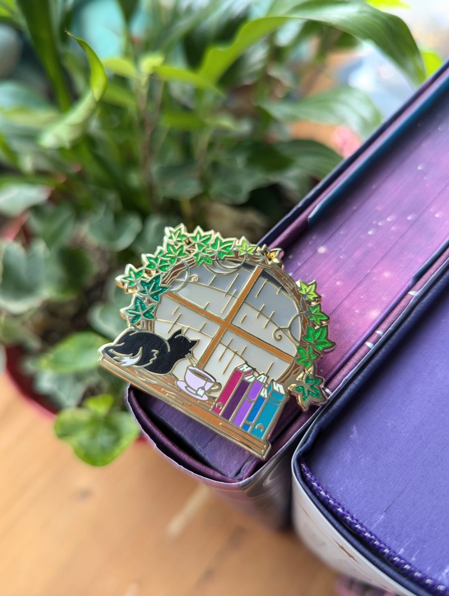 rainy days enamel pin