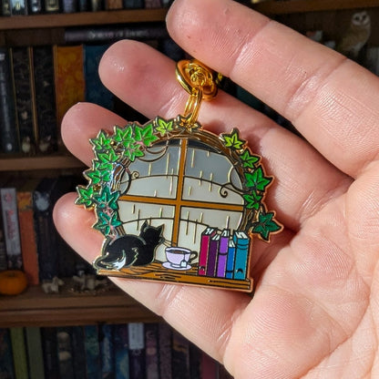 cat window keychain