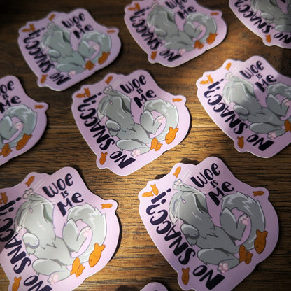 Woe is me- Felines and Folios collection sticker