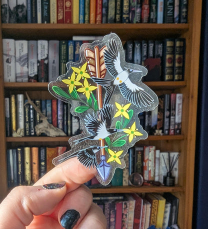 Hunger Games Book lover translucent sticker