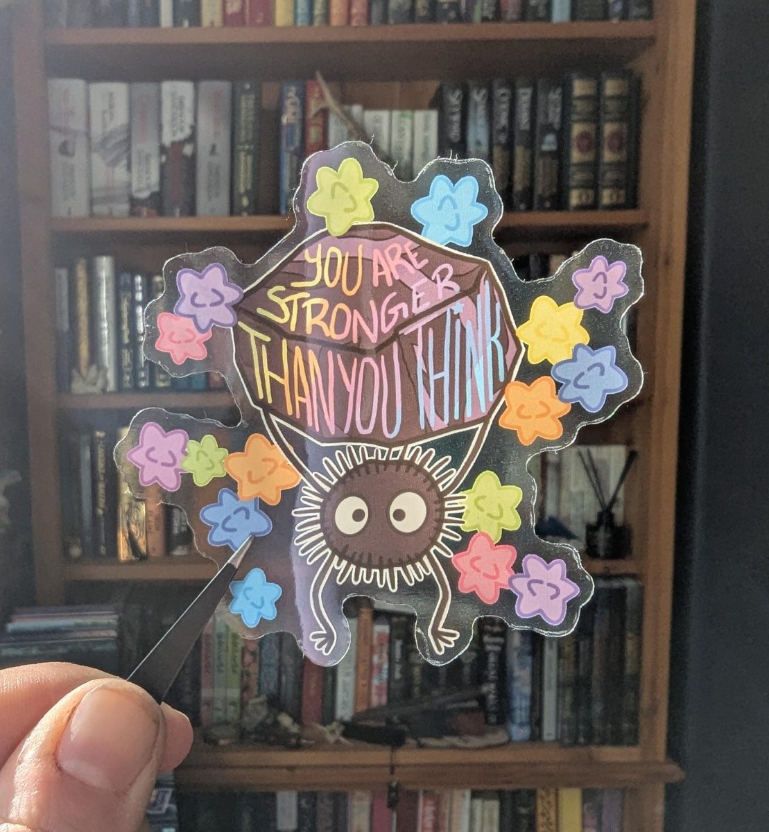 You are stronger than you think spirited away soot sprite Book lover translucent sticker