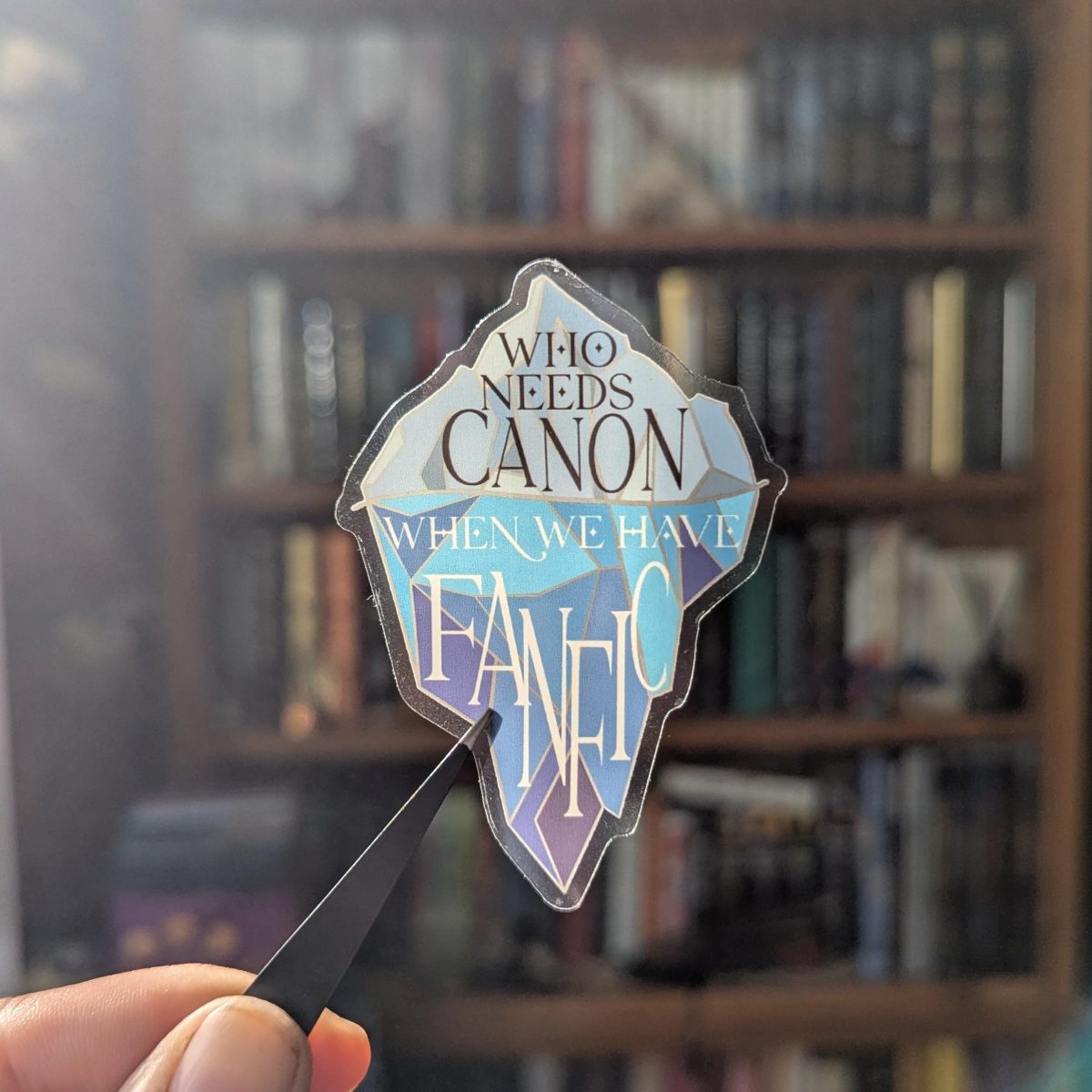 Who needs canon, fanfic iceberg Book lover translucent sticker