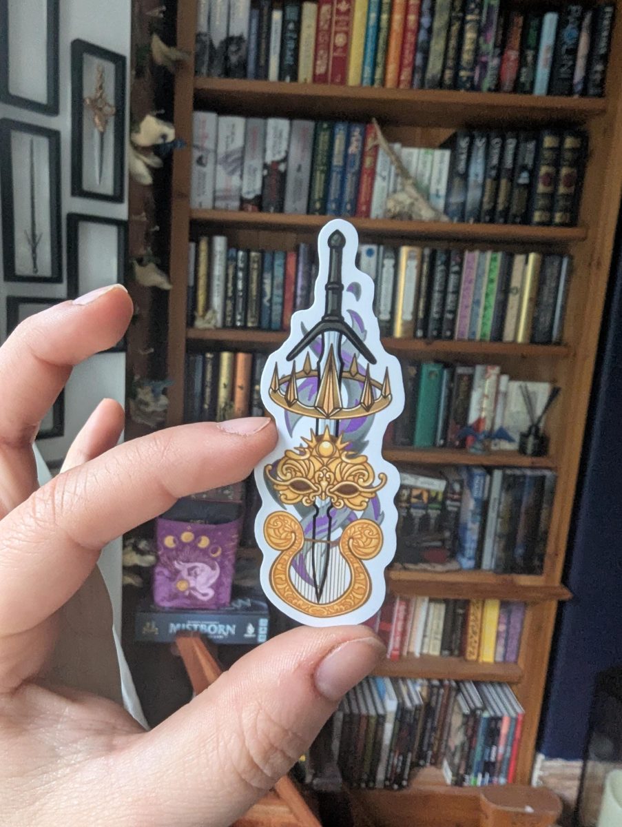 Silver flames trove acotar decal Nesta Book lover translucent sticker
