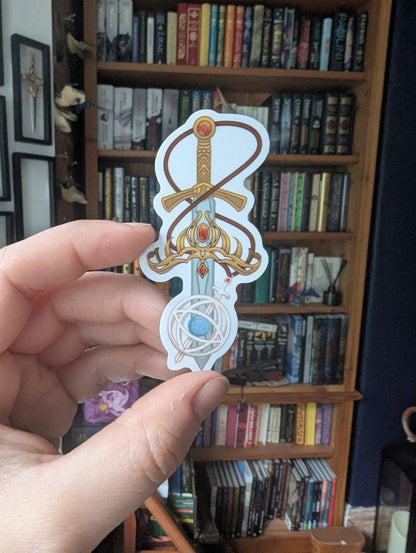 Throne of glass aelin decal Book lover translucent sticker