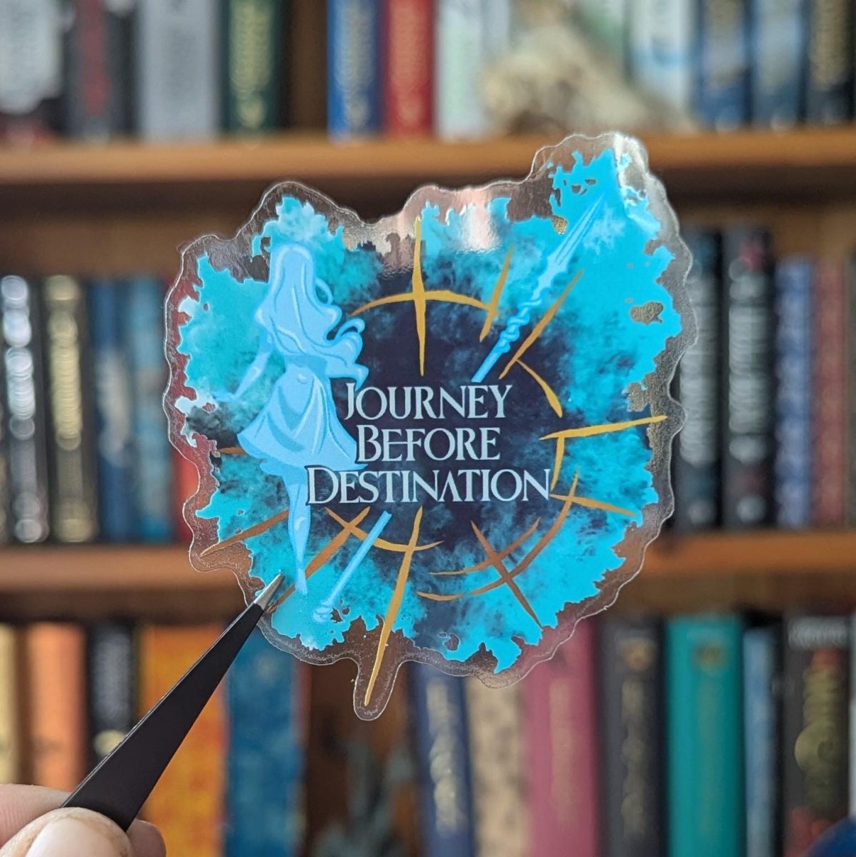 Journey before destination decal, Book lover translucent sticker