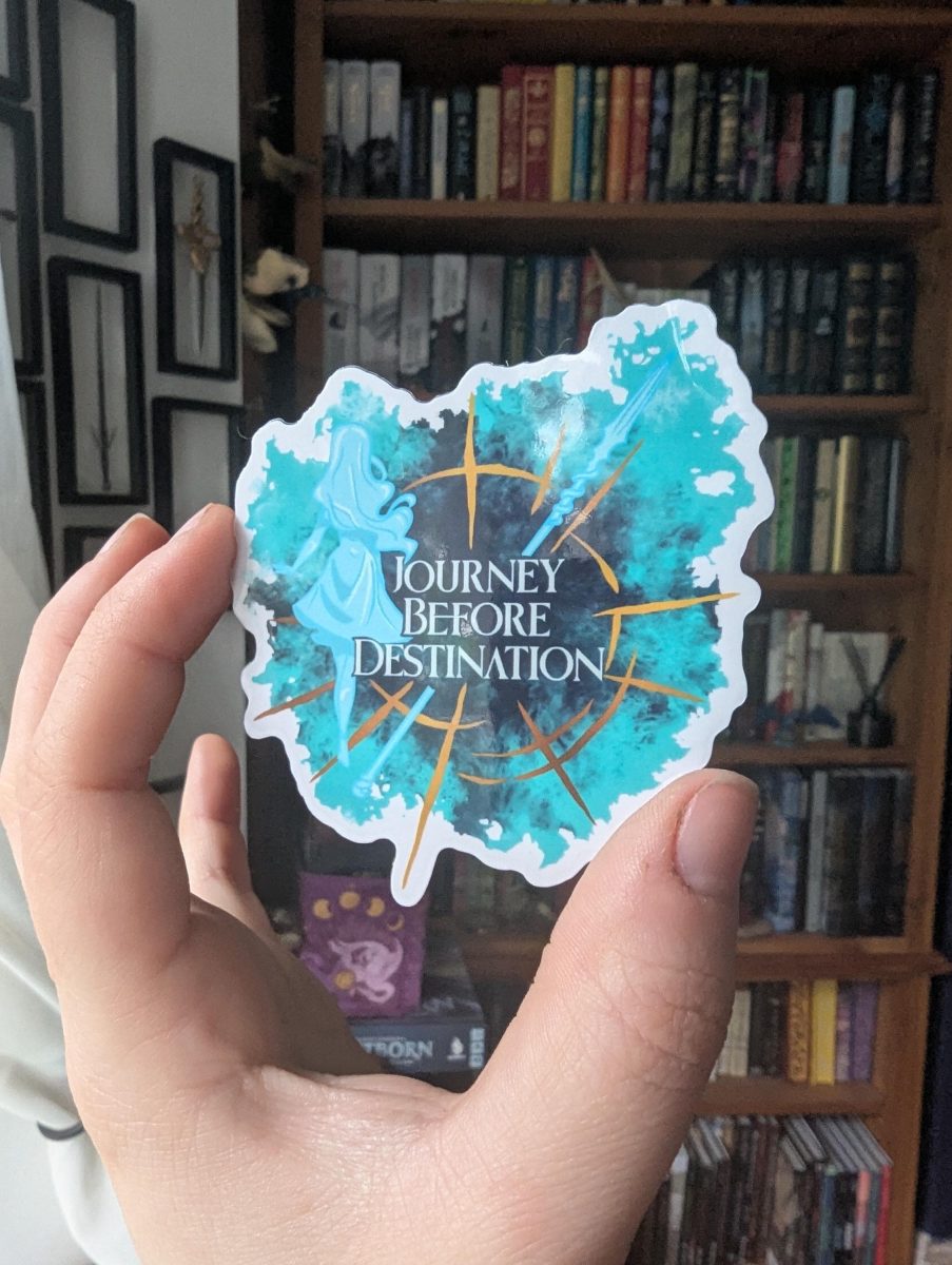 Journey before destination decal, Book lover translucent sticker