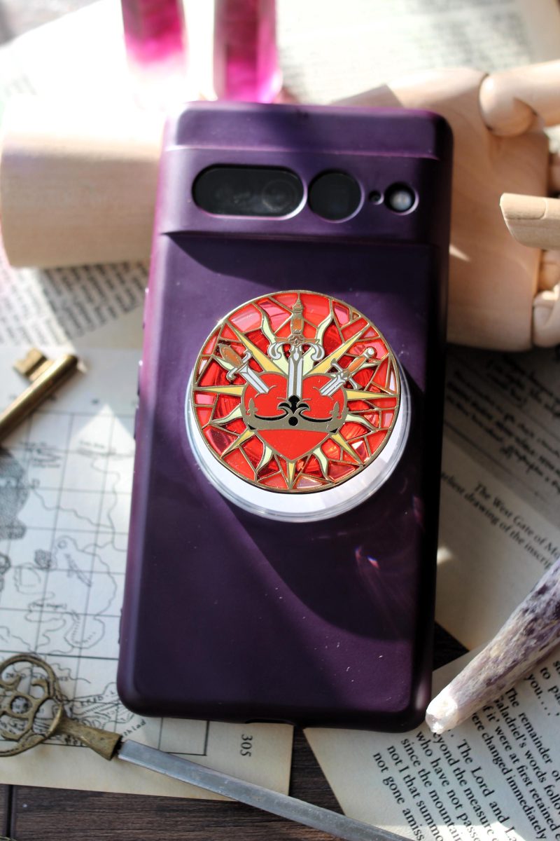 Romantasy magnetic Kindle Grip, bookish magnetic phone grip, interchangeable ereader holder