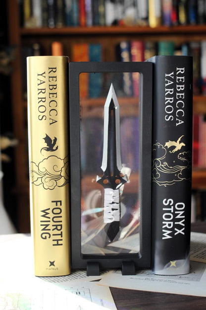 violet's throwing, book lover replica miniature letter opener with display frame
