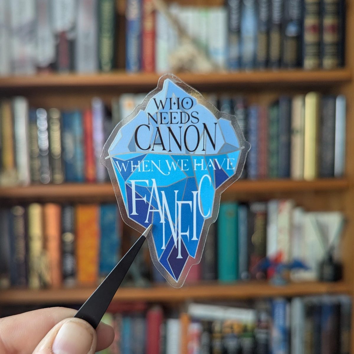 Who needs canon, fanfic iceberg Book lover translucent sticker