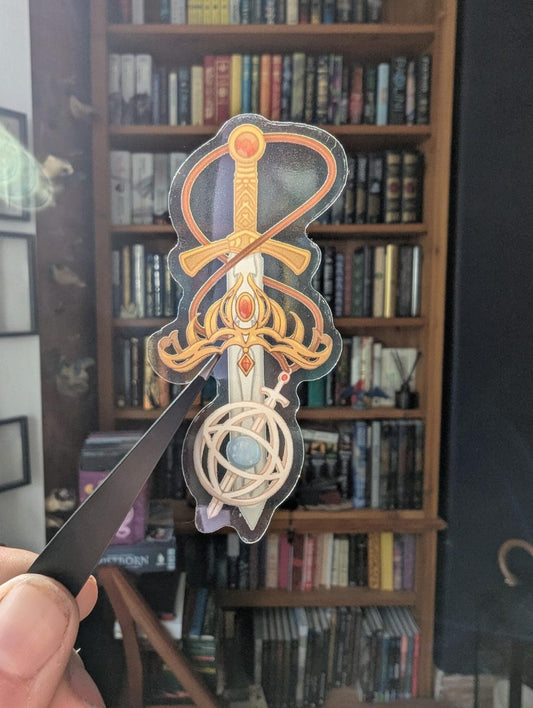 Throne of glass aelin decal Book lover translucent sticker