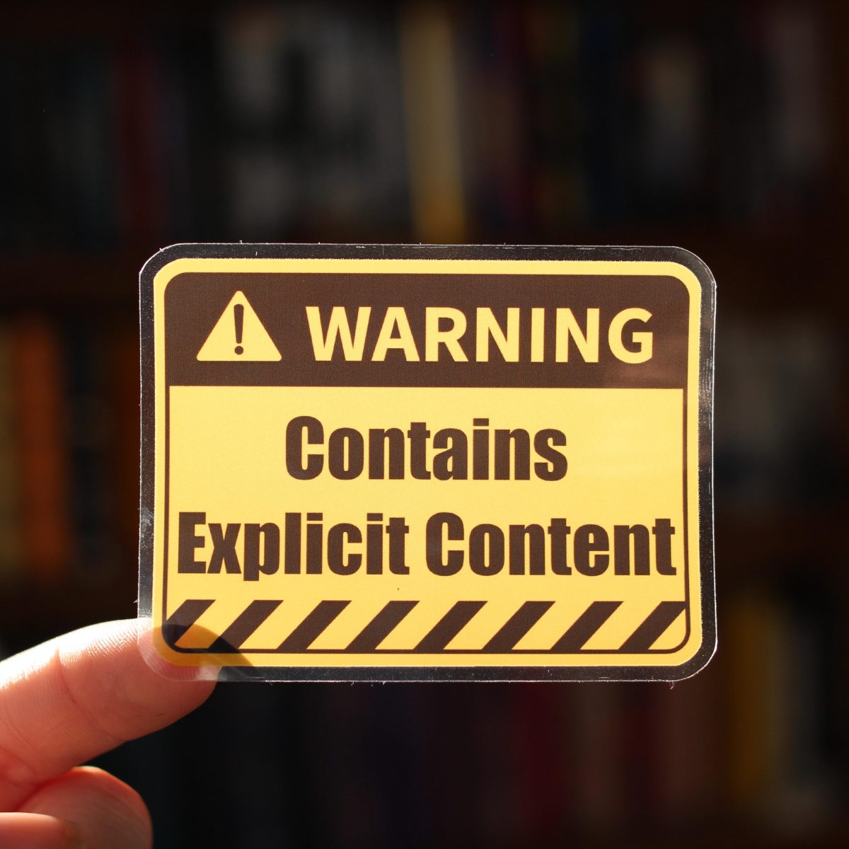 contains explicit content translucent sticker, kindle sticker