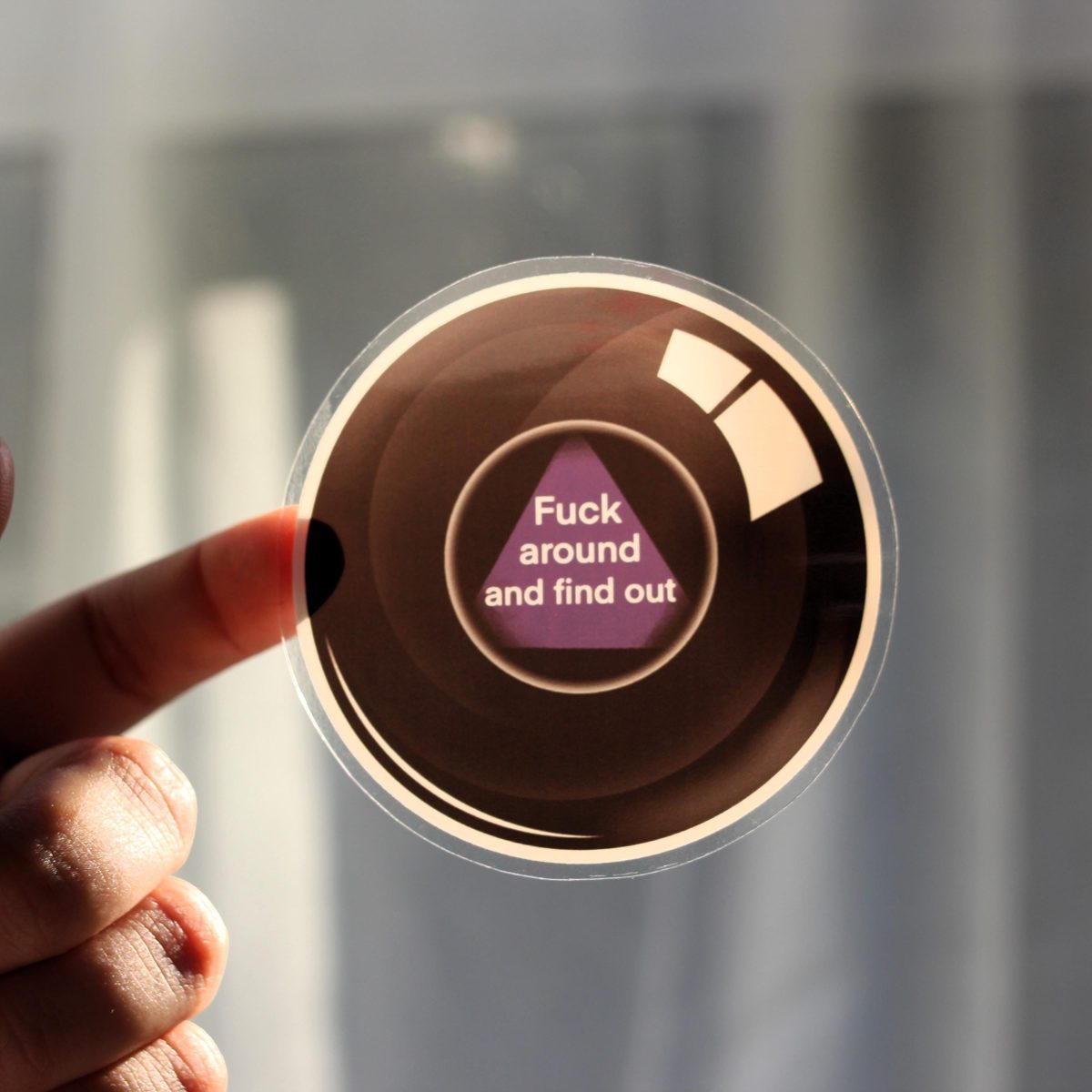 fuck around and find out translucent sticker, FAFO, kindle sticker