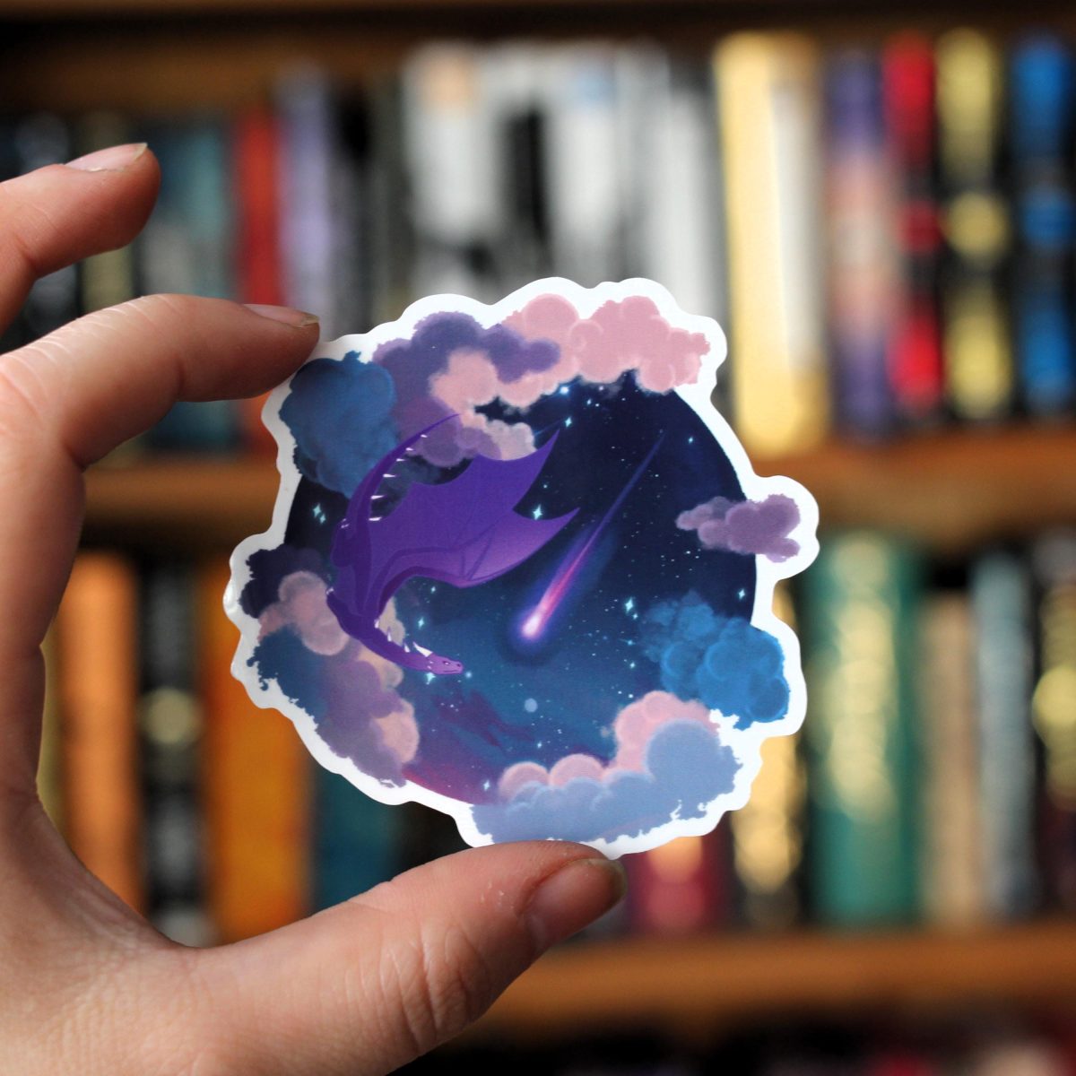 Dragonscapes book dragon translucent sticker, dragon decal