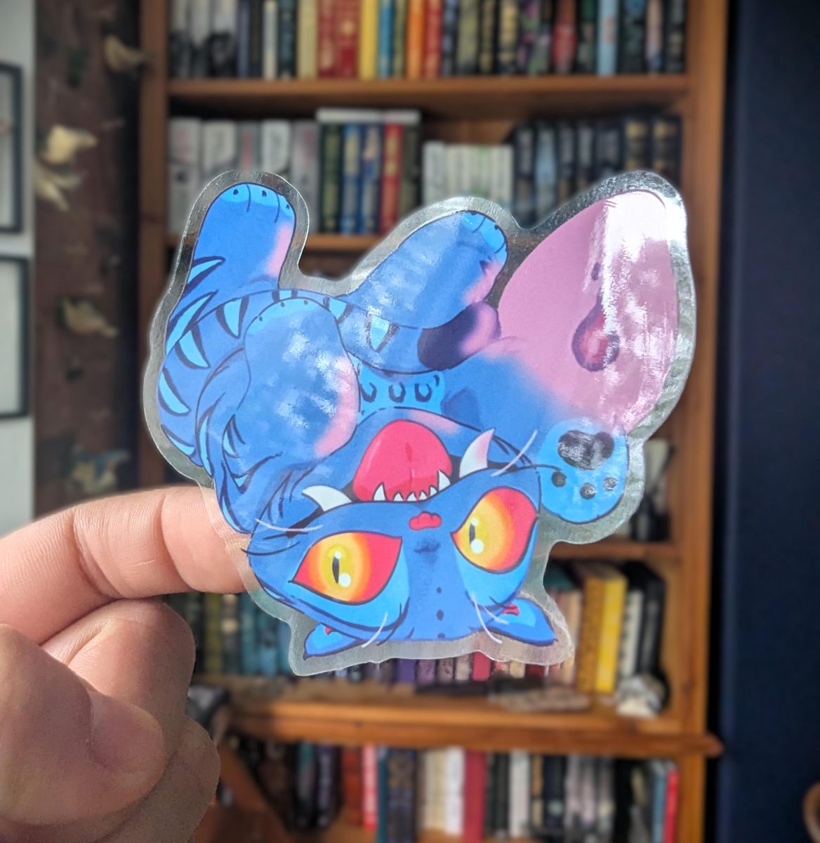 Kpop demon hunters derpy sticker, playful derpy tiger