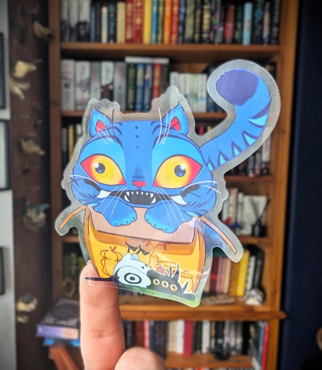 Kpop demon hunters derpy translucent sticker, derpy in a box