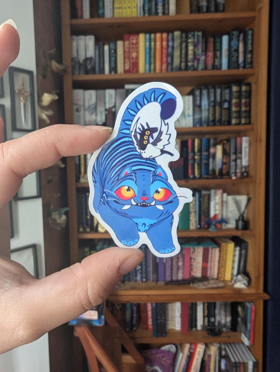 Kpop demon hunters derpy translucent sticker, playful derpy