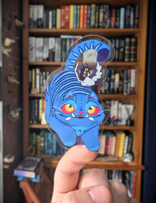 Kpop demon hunters derpy translucent sticker, playful derpy