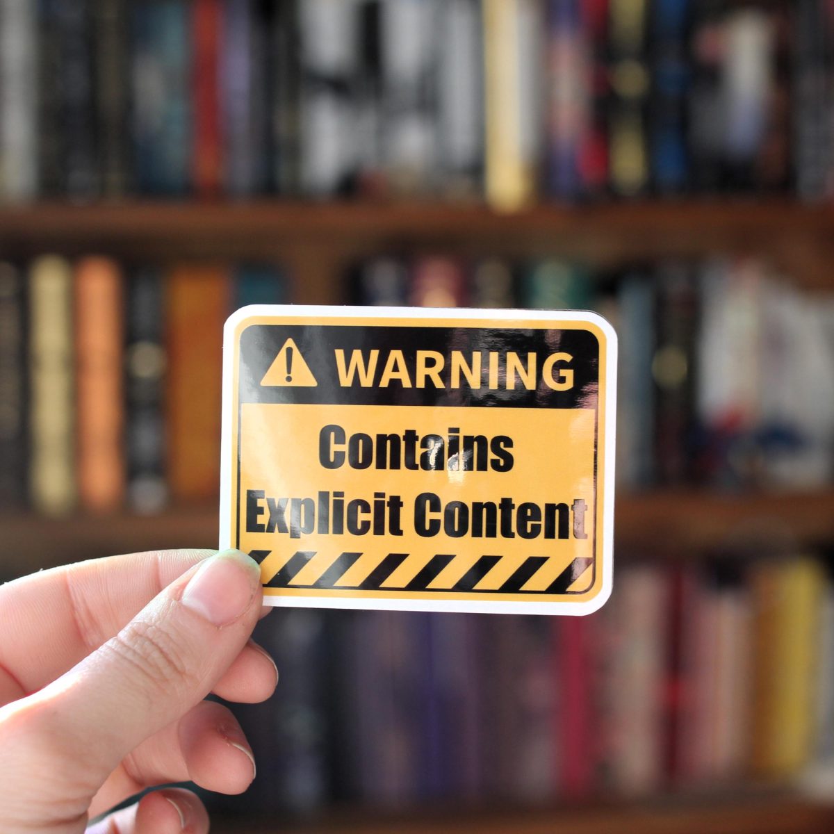 contains explicit content translucent sticker, kindle sticker