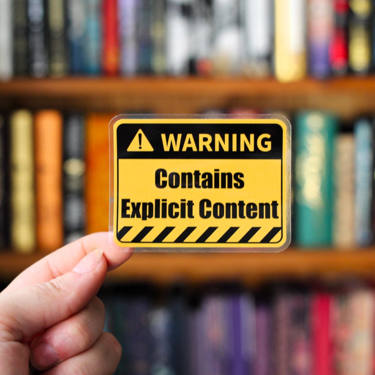 contains explicit content translucent sticker, kindle sticker