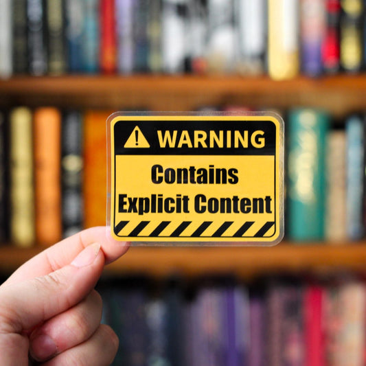 contains explicit content translucent sticker, kindle sticker