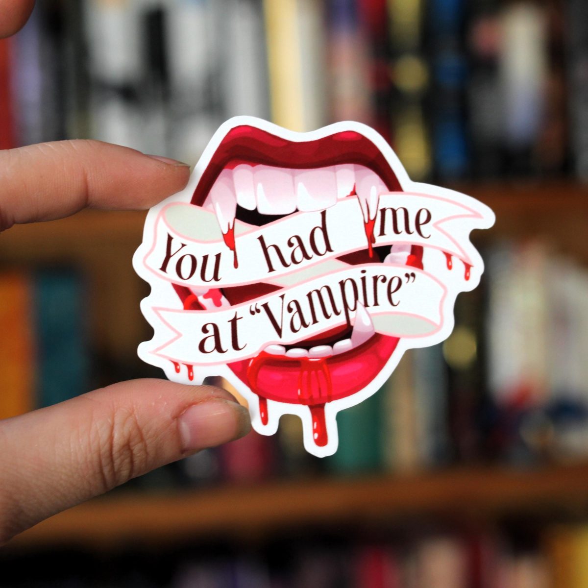 You had me at vampire translucent sticker, kindle sticker