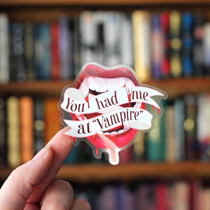 You had me at vampire translucent sticker, kindle sticker