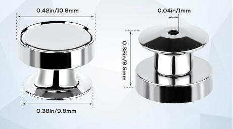 magnet pin back silver