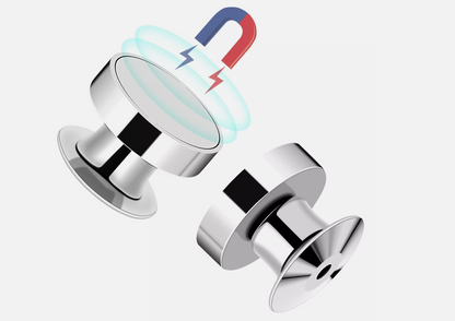 magnet pin back silver